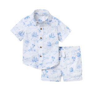 Janie And Jack Girls  The Cabana Matching Set, Blue